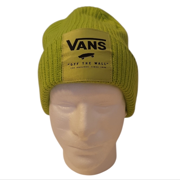 Vans Other - VANS Off The Wall Lime Beanie Knit Adult Size Fall Winter Hat Authentic Unisex